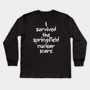 I survived the springfield nuclear scare Kids Long Sleeve T-Shirt